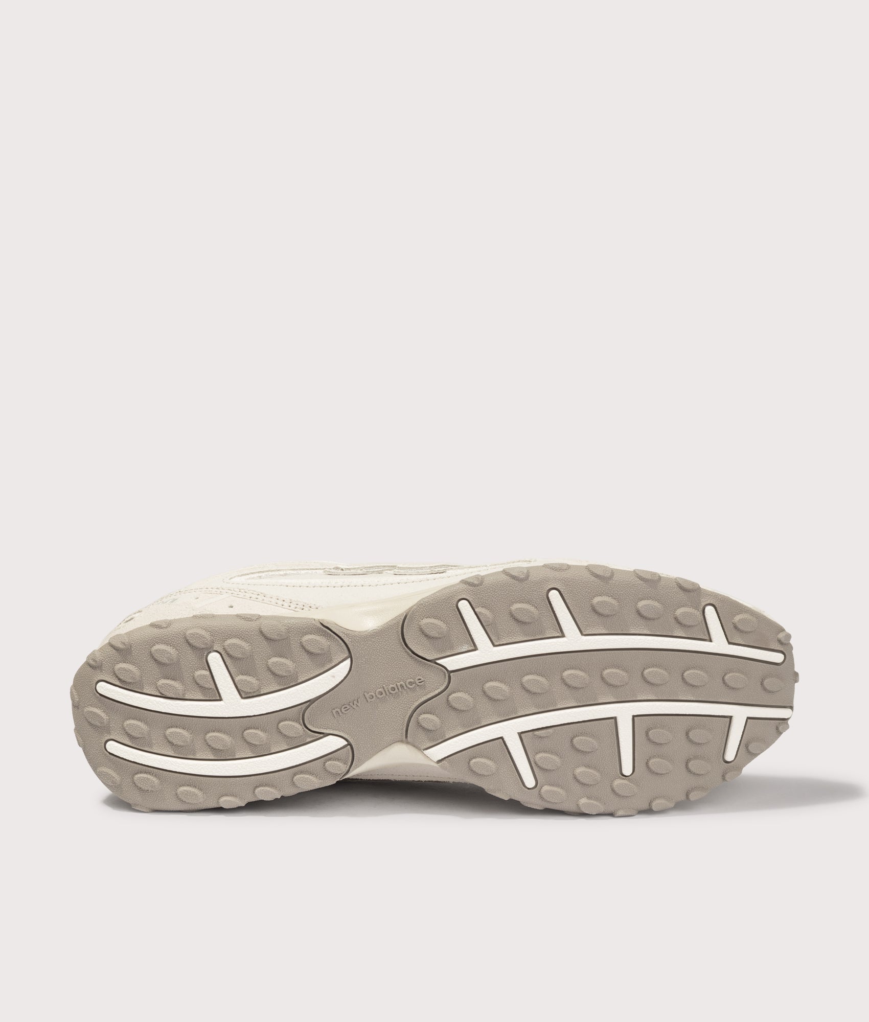 New Balance 204L Sneakers in Timberwolf and Linen at EQVVS Menswear. Tread shot.