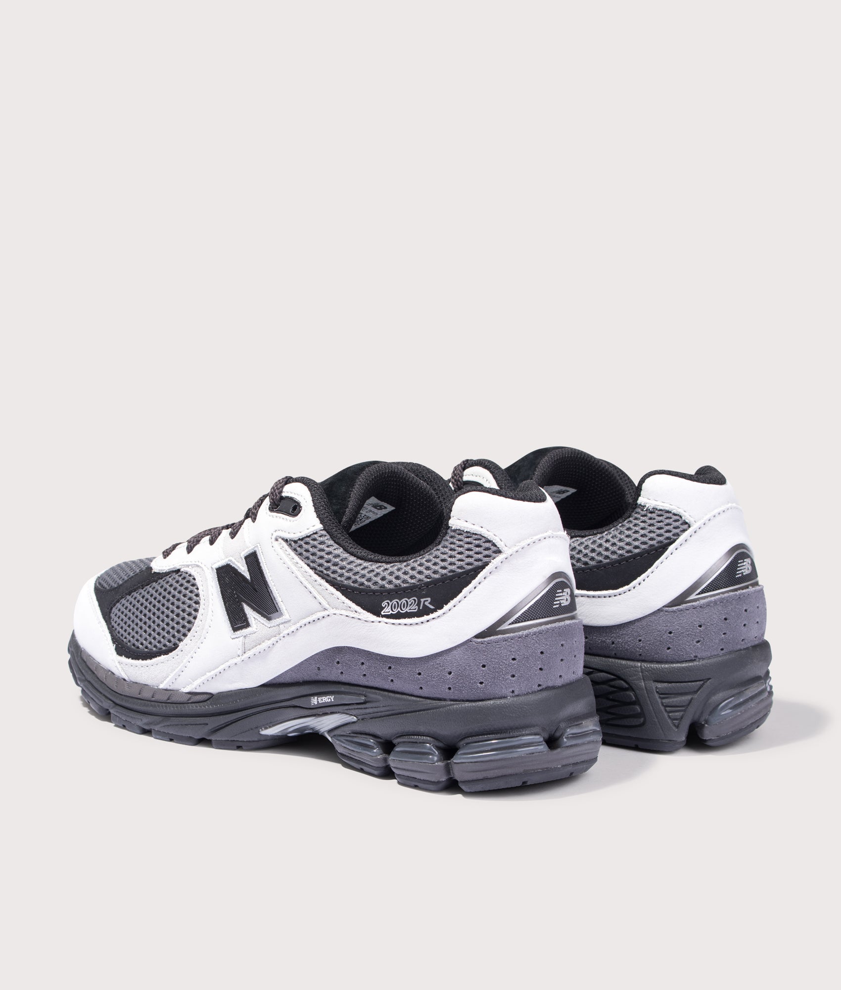 2002R Sneakers in Grey Matter | New Balance | EQVVS | Back angle shot 