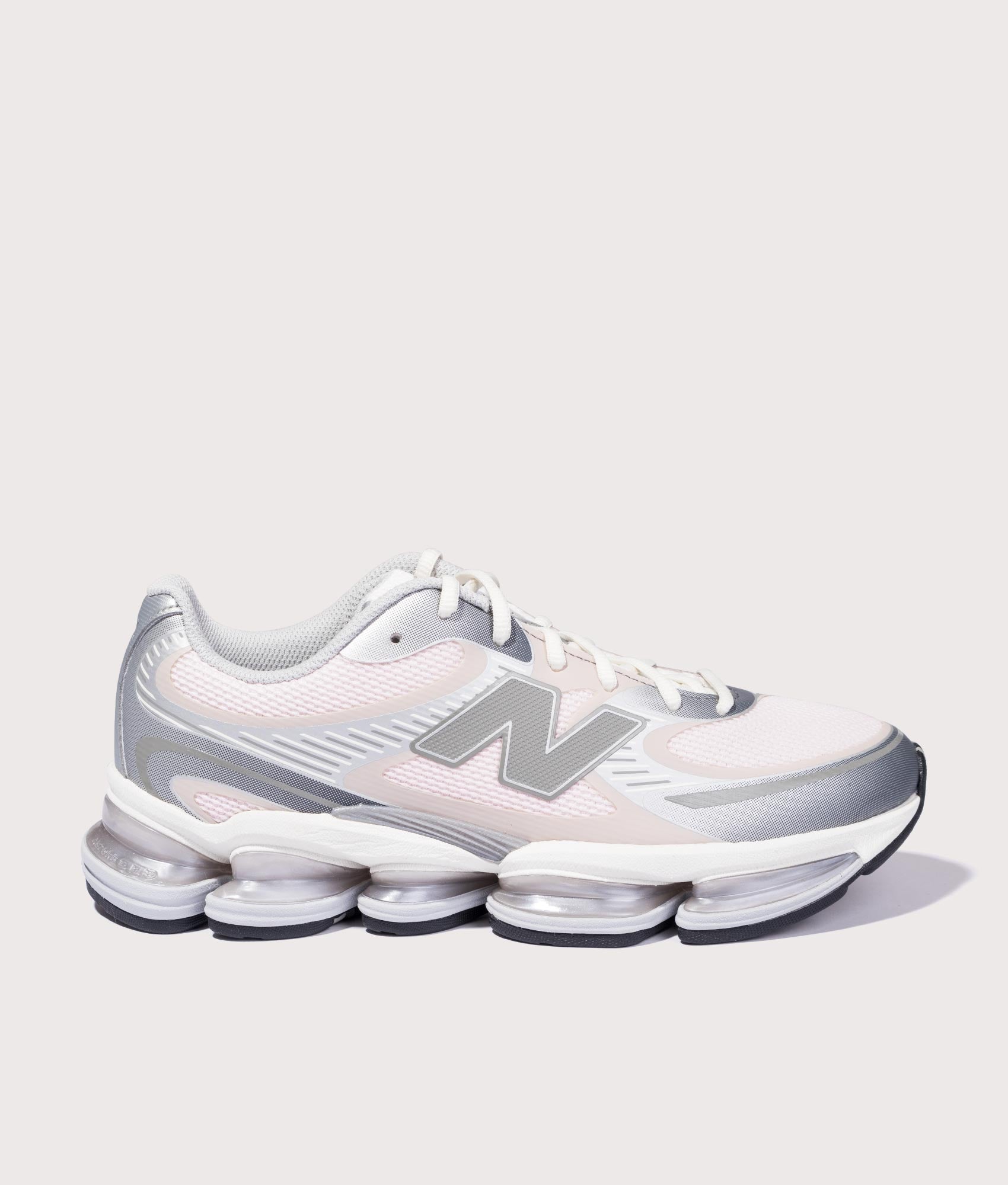 New Balance ABZORB 2000 Sneakers in Truffle Salt at EQVVS Menswear. Side shot.