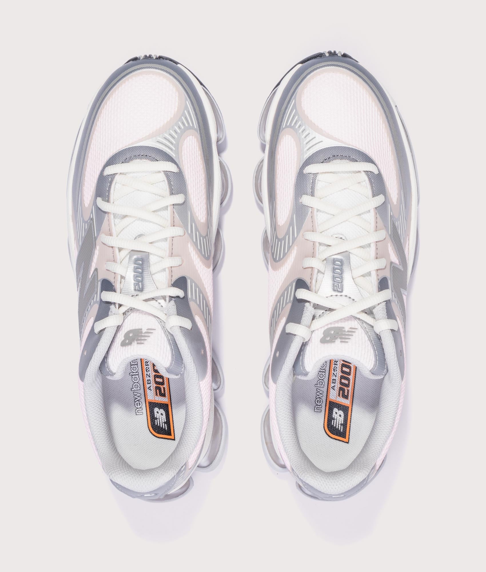 New Balance ABZORB 2000 Sneakers in Truffle Salt at EQVVS Menswear. Above shot.