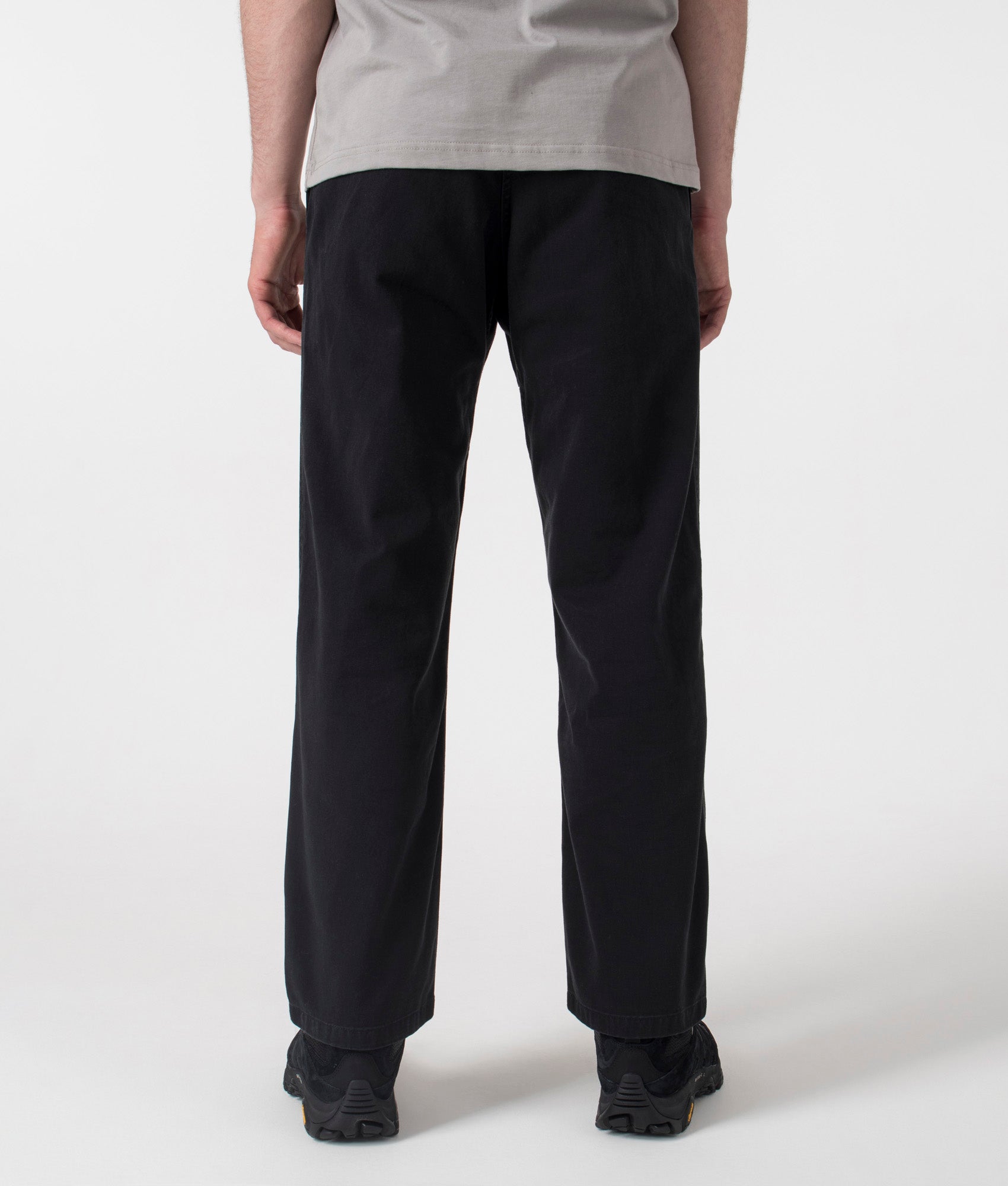 Gramicci Straight Fit Gramicci Pants in Black at EQVVS. Back Shot.