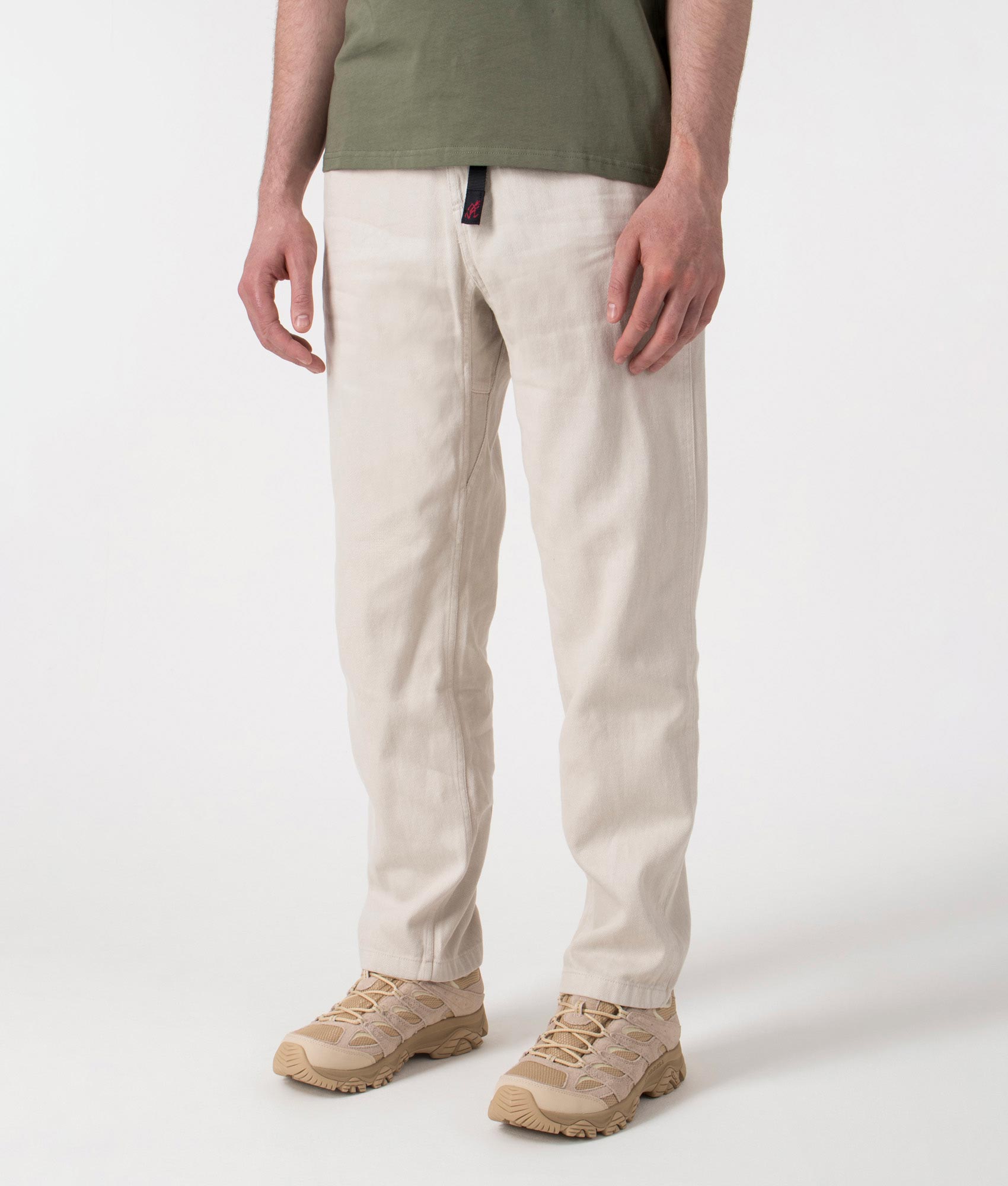 Gramicci Hemp Gramicci Pants in Stone at EQVVS. Angle Shot.