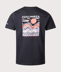 Explorers Canyon Back T-Shirt: 004 Black/ Peaks and Waves 