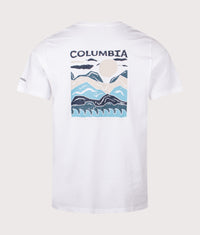 Explorers Canyon Back T-Shirt: 106 White/ Peaks and Waves 
