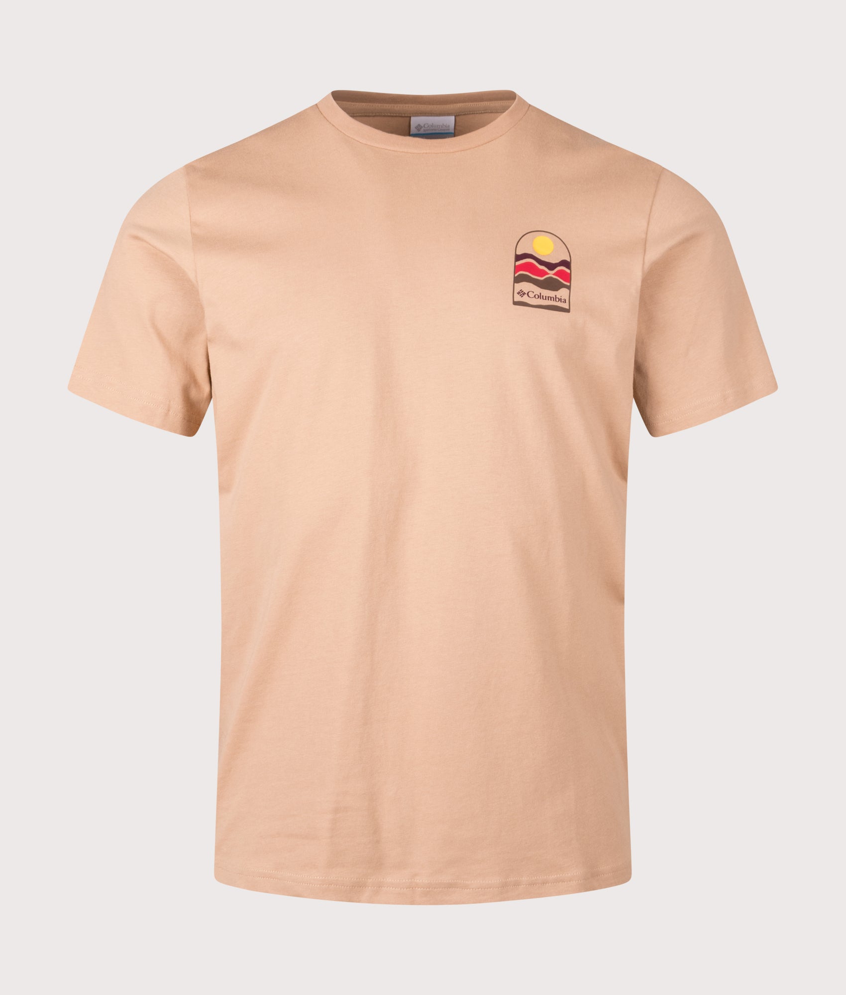 Explorers Canyon Back T-Shirt in Canoe/ Get Hiked | Columbia | Shot at EQVVS | Front shot 