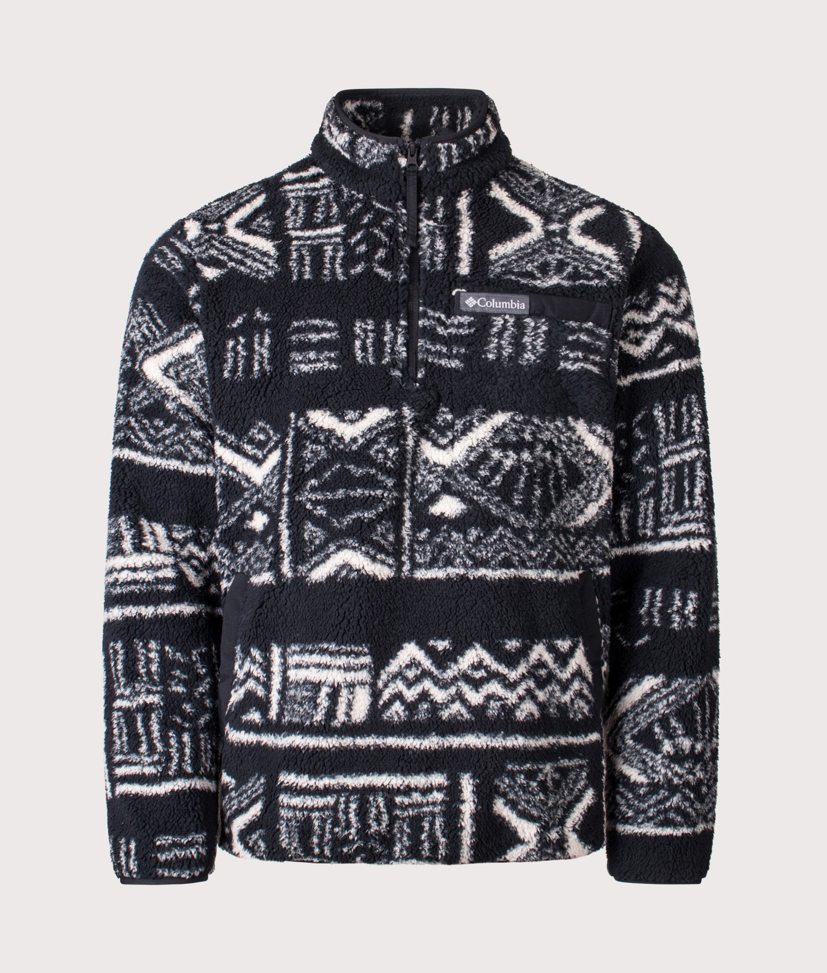 Rugged Ridge High Pile Quarter Zip Sweatshirt in Black Deschutes Days. | Columbia | Shot at EQVVS | Front shot 