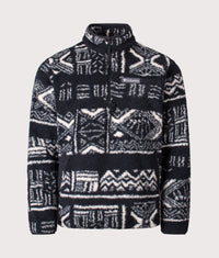 Rugged Ridge High Pile Quarter Zip Fleece: 010 Black Deschutes Days 