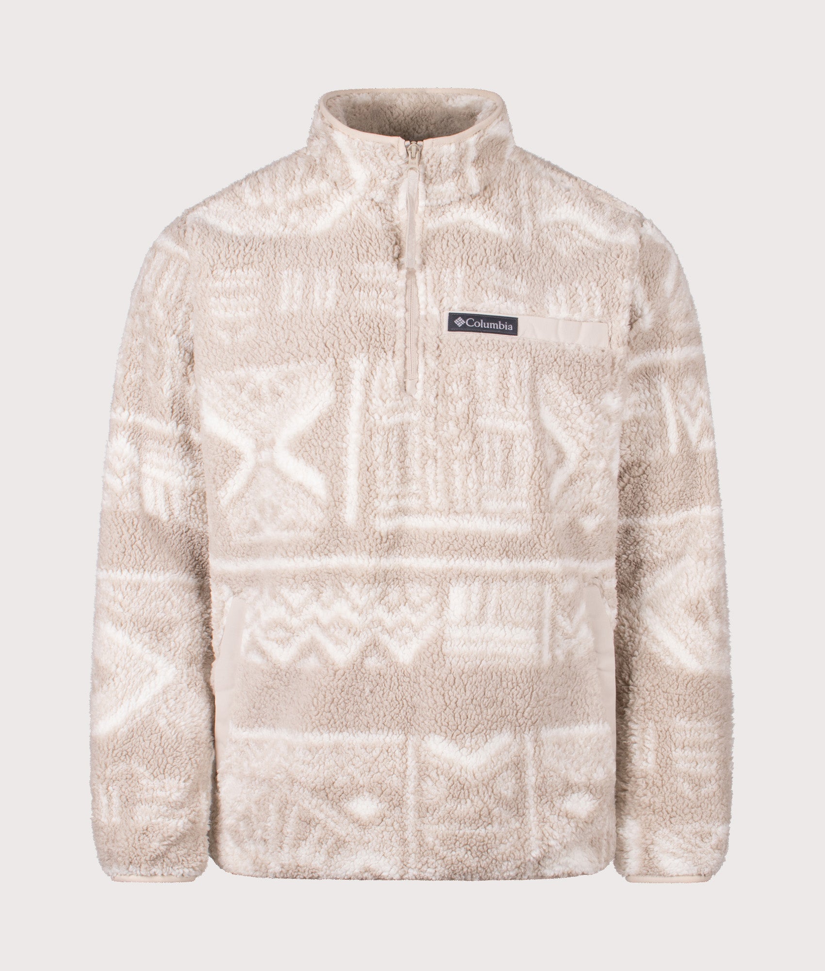 Rugged Ridge High Pile Quarter Zip Sweatshirt in Black Stone Deschutes Days&nbsp; | Columbia | Shot at EQVVS | Front shot 