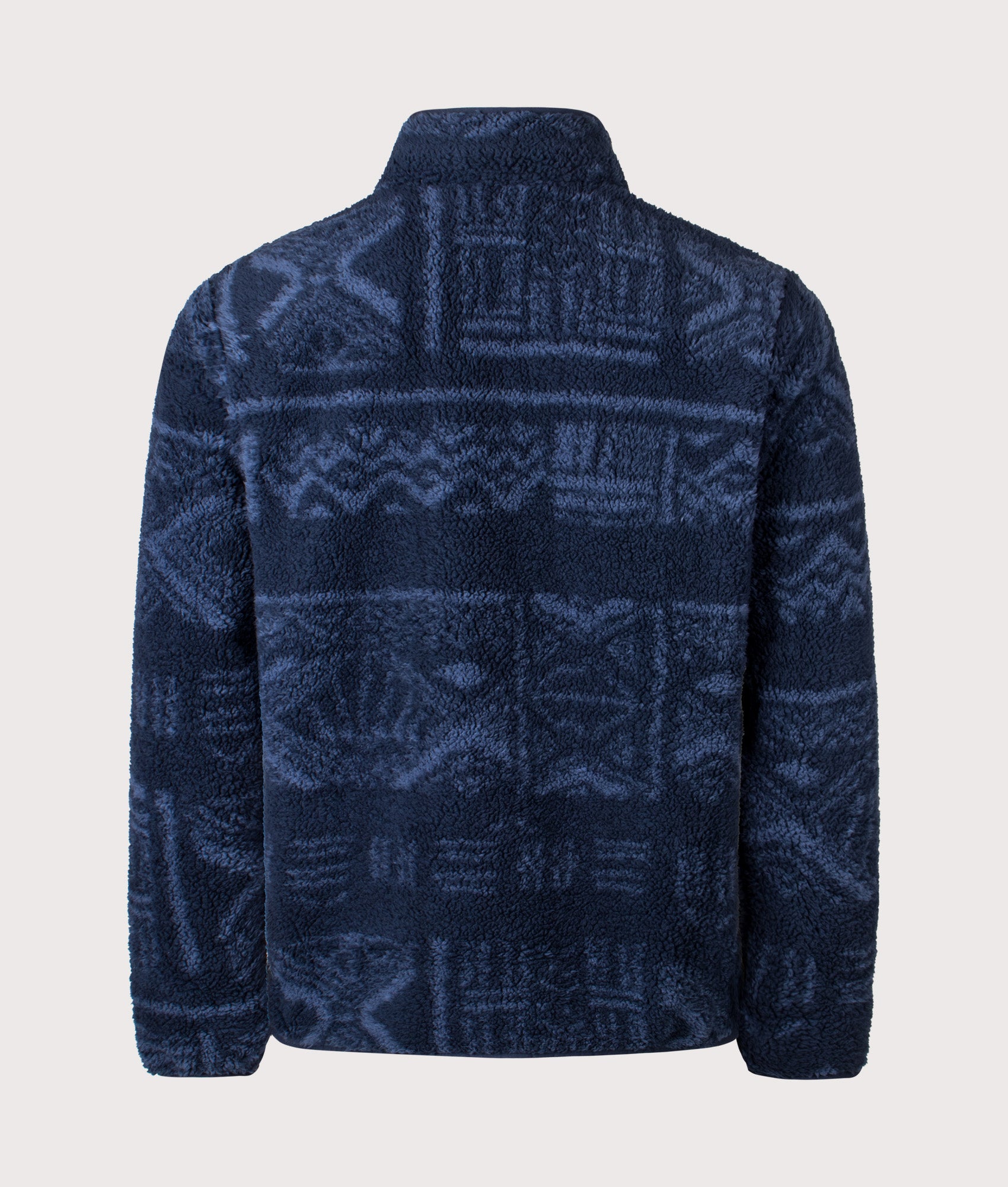 Rugged Ridge High Pile Quarter Zip Sweatshirt in Coll Navy Deschutes Days. | Columbia | Shot at EQVVS | Back shot 