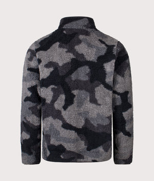 Rugged Ridge High Pile Quarter Zip Sweatshirt in Black Mod Camo. | Columbia | Shot at EQVVS | Back shot 