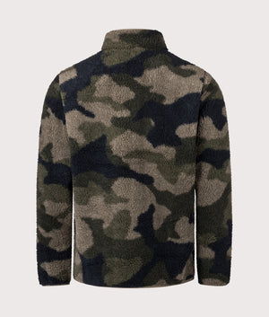 Rugged Ridge High Pile Quarter Zip Sweatshirt in Stone Green Mod Camo. | Columbia | Shot at EQVVS | Back shot 