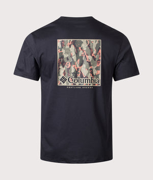 North Cascades T-Shirt in a Black/Framed Treebark | Columbia | Shot at EQVVS | Back shot 