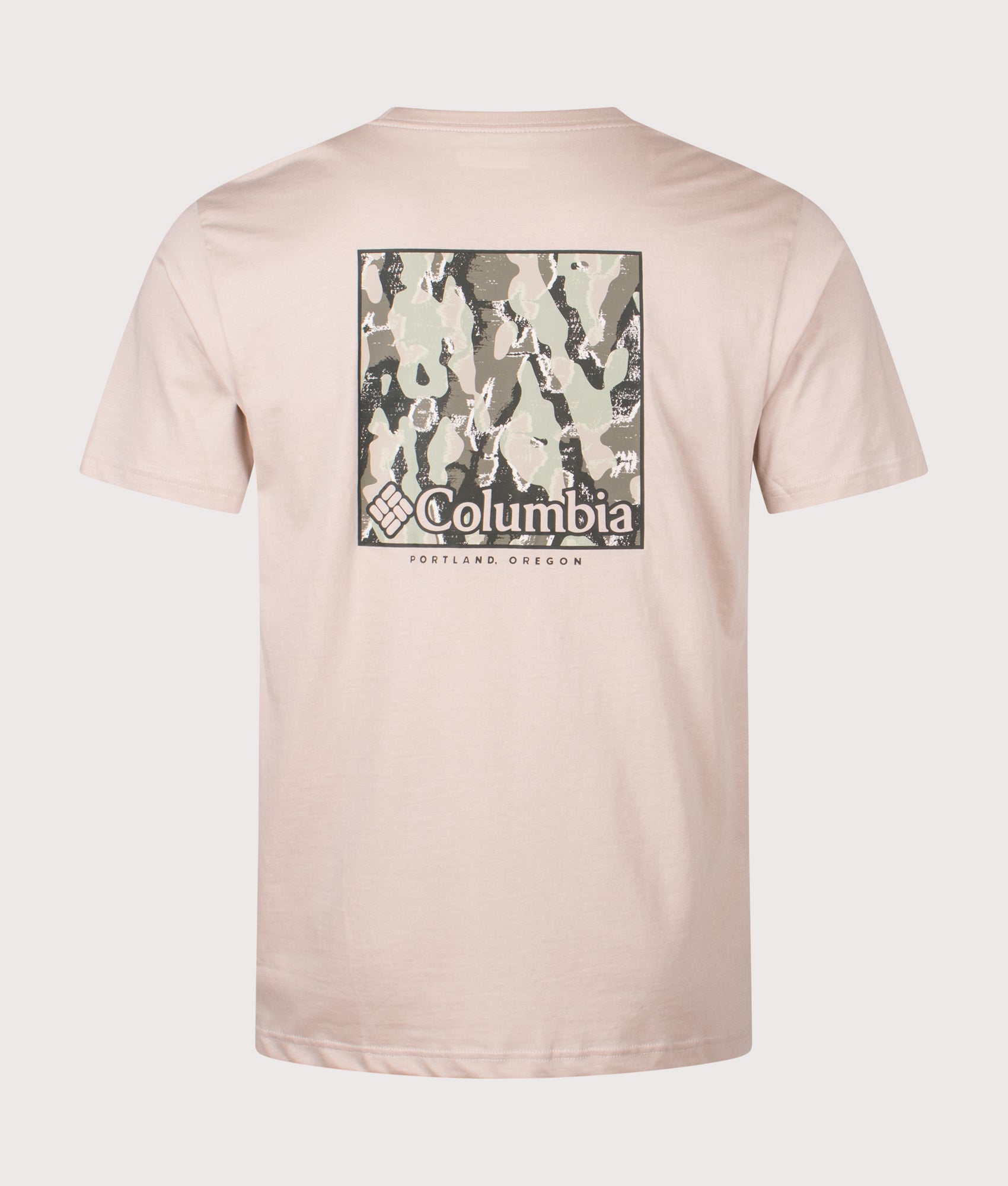 North Cascades T-Shirt in a Collegiate Dark Stone/Framed Treebark | Columbia | Shot at EQVVS | Back shot 