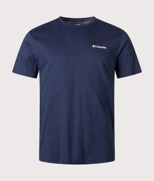North Cascades T-Shirt in a Collegiate Navy/Framed Treebark | Columbia | Shot at EQVVS | Front shot 