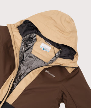 Point Park II Jacket in Black/Tobacco/Canoe | Columbia | EQVVS | Front inside detail shot 