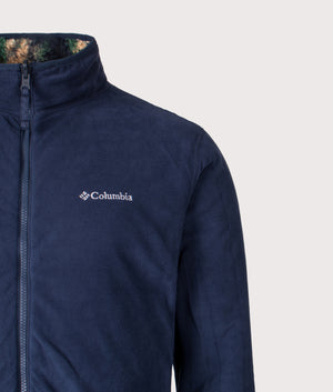Winter Pass Reversible Fleece Full Zip Sweatshirt in Collegiate Navy | Columbia | Shot at EQVVS | Front inner detail shot 
