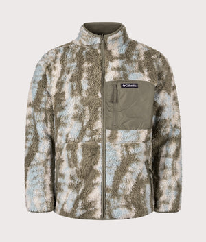 Winter Pass Reversible Fleece Full Zip Sweatshirt in Stone Green Treebark | Columbia | Shot at EQVVS | Front outer shot 