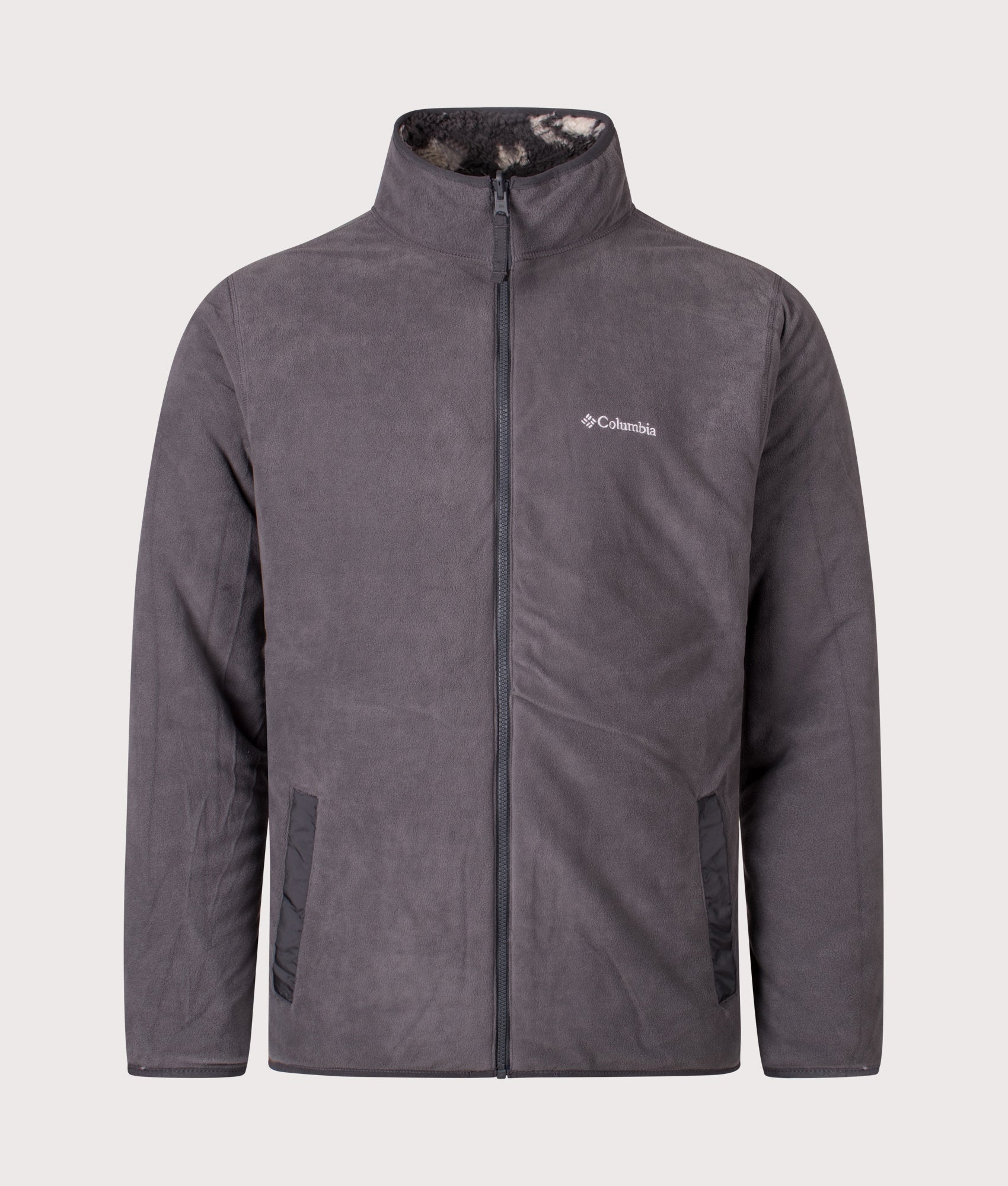 Winter Pass Reversible Fleece Full Zip Sweatshirt in Shark | Columbia | Shot at EQVVS | Front inner shot 