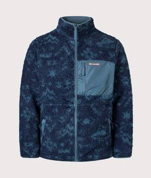 Winter Pass Reversible Fleece Full Zip Sweatshirt in Everblue | Columbia | Shot at EQVVS | Front outer shot 