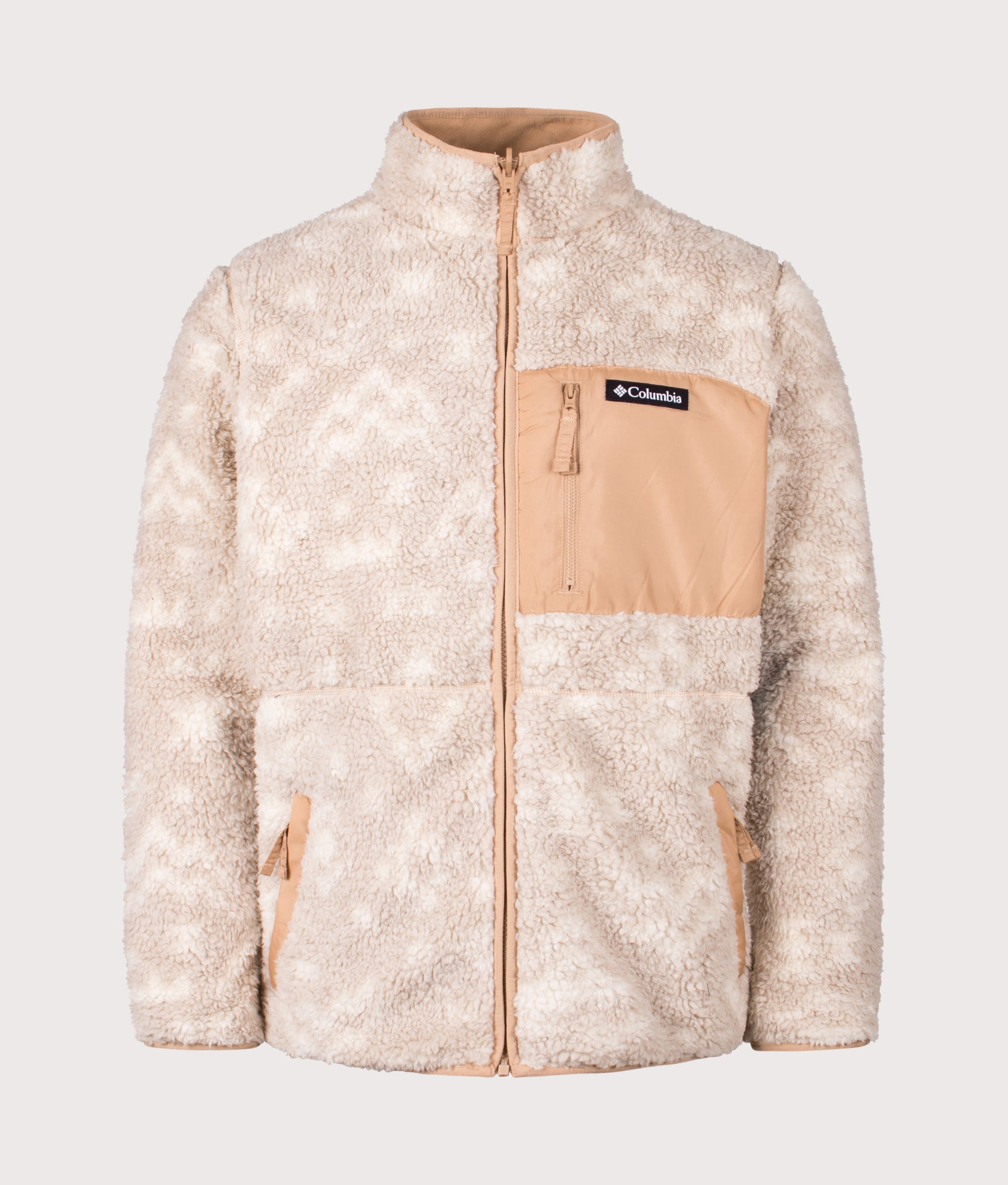 Winter Pass Reversible Fleece Full Zip Sweatshirt in Canoe/Dark Stone | Columbia | Shot at EQVVS | Front outer shot 