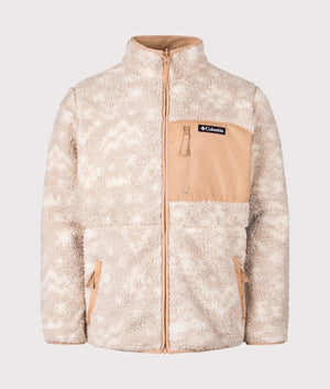 Winter Pass Reversible Fleece Full Zip Sweatshirt in Canoe/Dark Stone | Columbia | Shot at EQVVS | Front outer shot 