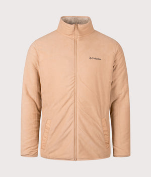 Winter Pass Reversible Fleece Full Zip Sweatshirt in Canoe/Dark Stone | Columbia | Shot at EQVVS | Front inner shot 