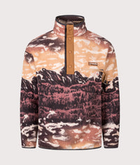 Helvetia II Printed Half Snap Fleece: 225 Camel Brown Sisters 