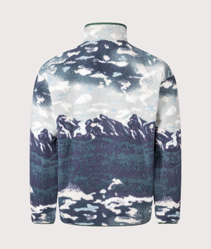 Helvetia II Printed Half Snap Fleece Sweatshirt in Crushed Blue Sisters | Columbia | EQVVS | Back shot 