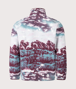 Helvetia II Printed Half Snap Fleece Sweatshirt in Rich Wine Sisters | Columbia | EQVVS | Back shot 