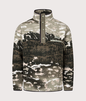 Helvetia II Printed Half Snap Fleece Sweatshirt in Camel Brown Sisters | Columbia | Shot at EQVVS | Front shot 