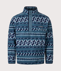Helvetia II Printed Half Snap Fleece: 429 Everblue KnitKnot 