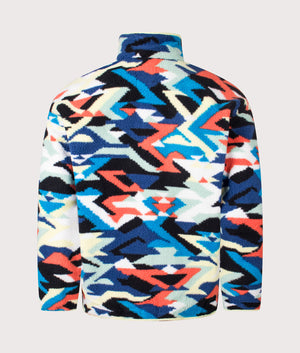 Helvetia II Printed Half Snap Fleece Sweatshirt in Compass Blue Reflections | Columbia | EQVVS | Back shot 