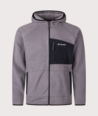 Fast Trek Overlay Full Zip Fleece Hoodie: 023 City Grey/ Black 