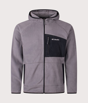 Fast Trek Overlay Full Zip Hoodie in City Grey/Black | Columbia | Shot at EQVVS | Front shot 
