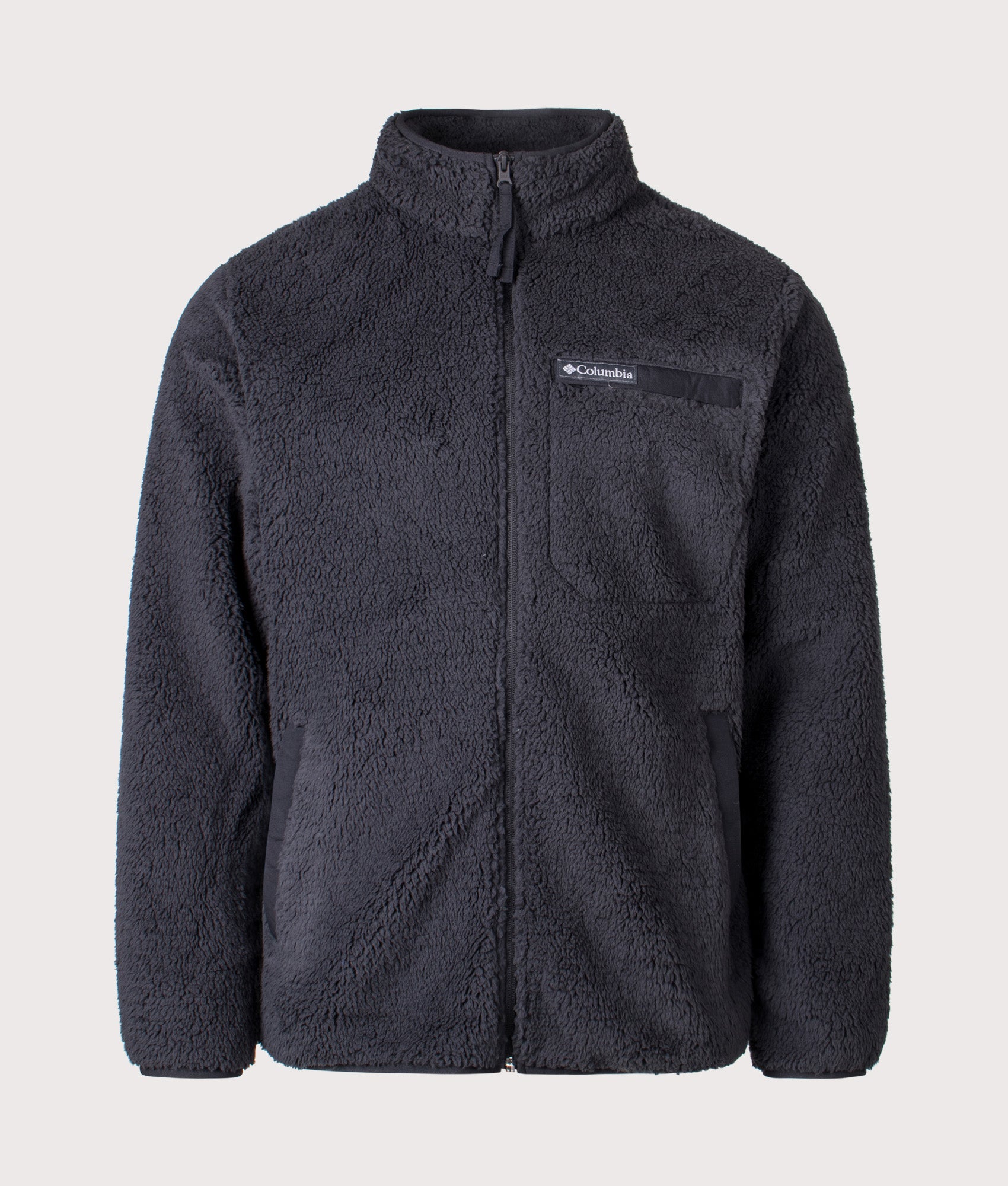 Rugged Ridge High Pile Full Zip Fleece Sweatshirt in Black | Columbia | Shot at EQVVS | Front shot 