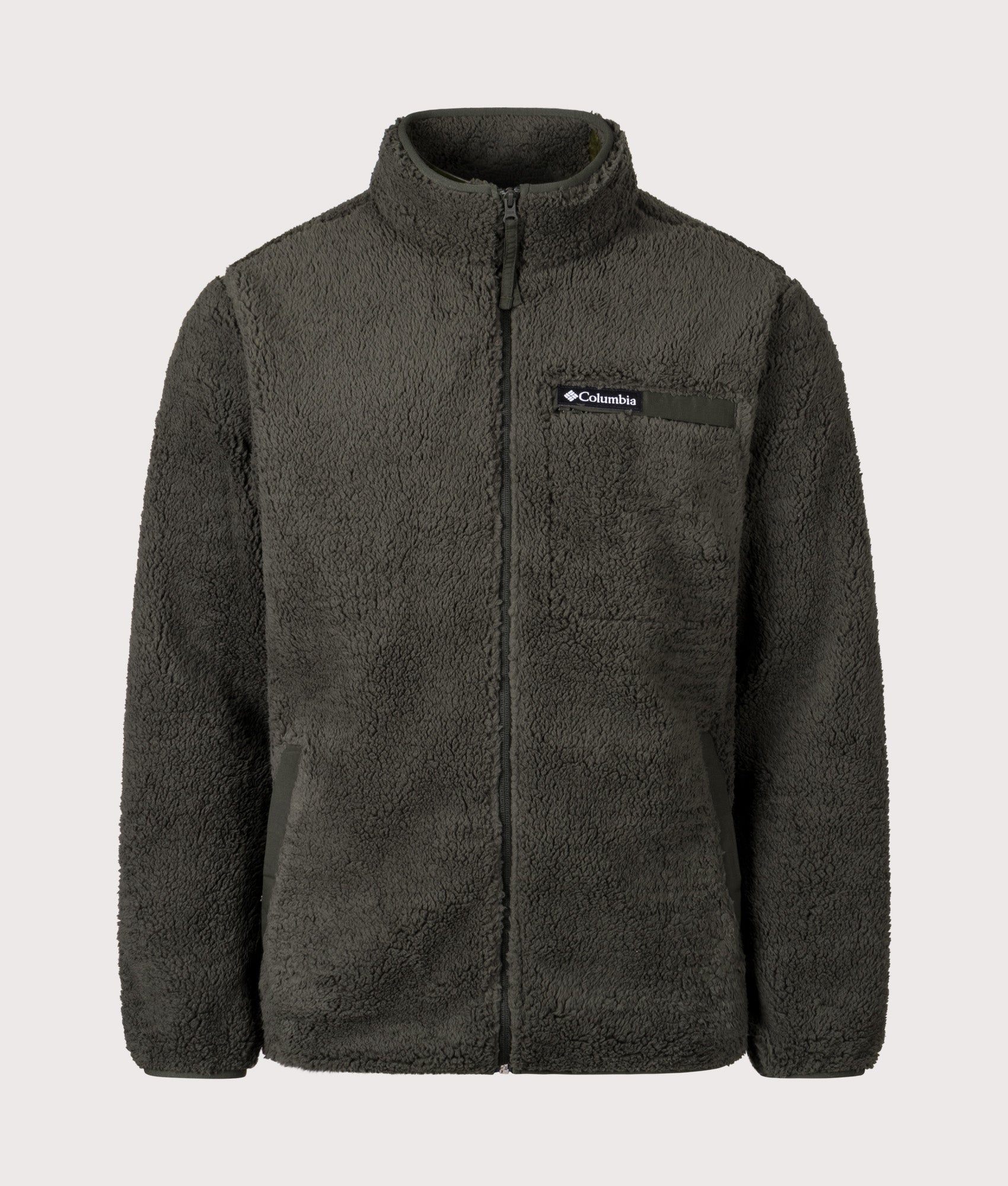 Rugged Ridge High Pile Full Zip Fleece Sweatshirt in Greenscape| Columbia | Shot at EQVVS | Front shot 