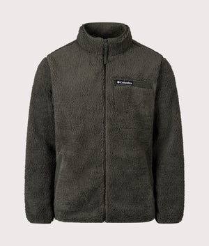 Rugged Ridge High Pile Full Zip Fleece Sweatshirt in Greenscape| Columbia | Shot at EQVVS | Front shot 