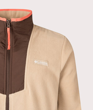 Columbia Sequoia Grove Full Zip Sweatshirt arrives in Canoe/ Tobacco at EQVVS Menswear. Detail Shot.