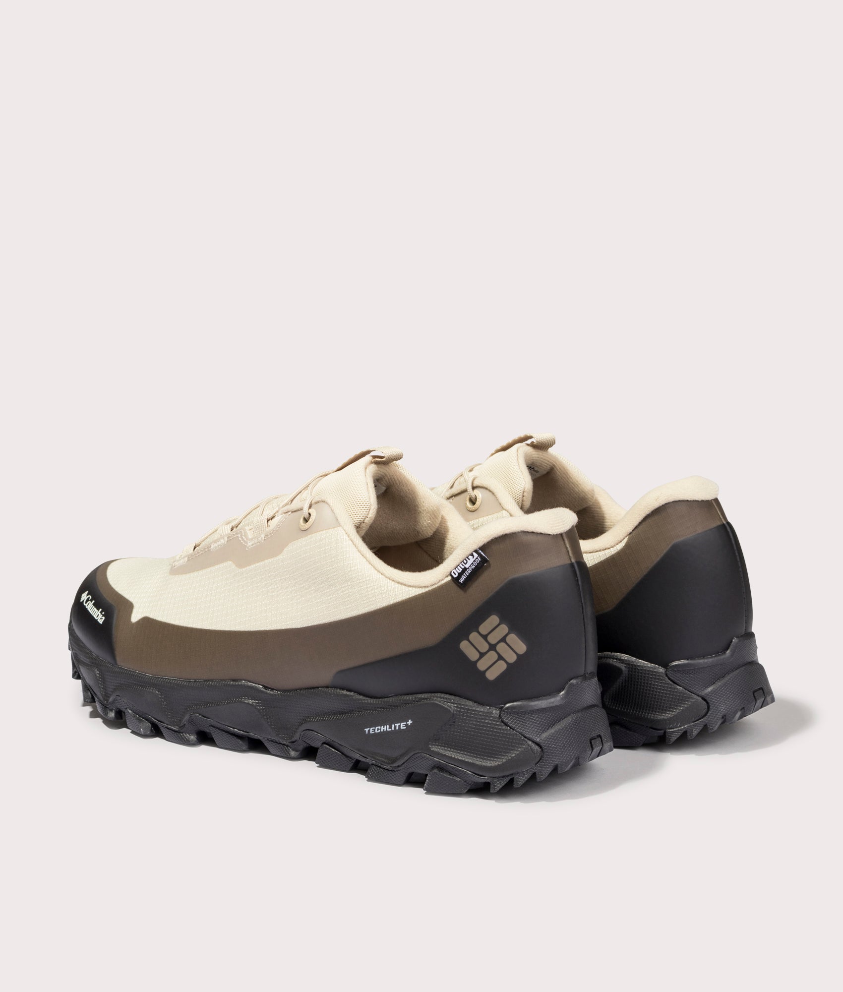 Trans Trail Outdry Waterproof Sneakers in Ancient Fossil | Columbia | EQVVS | Back angle shot 