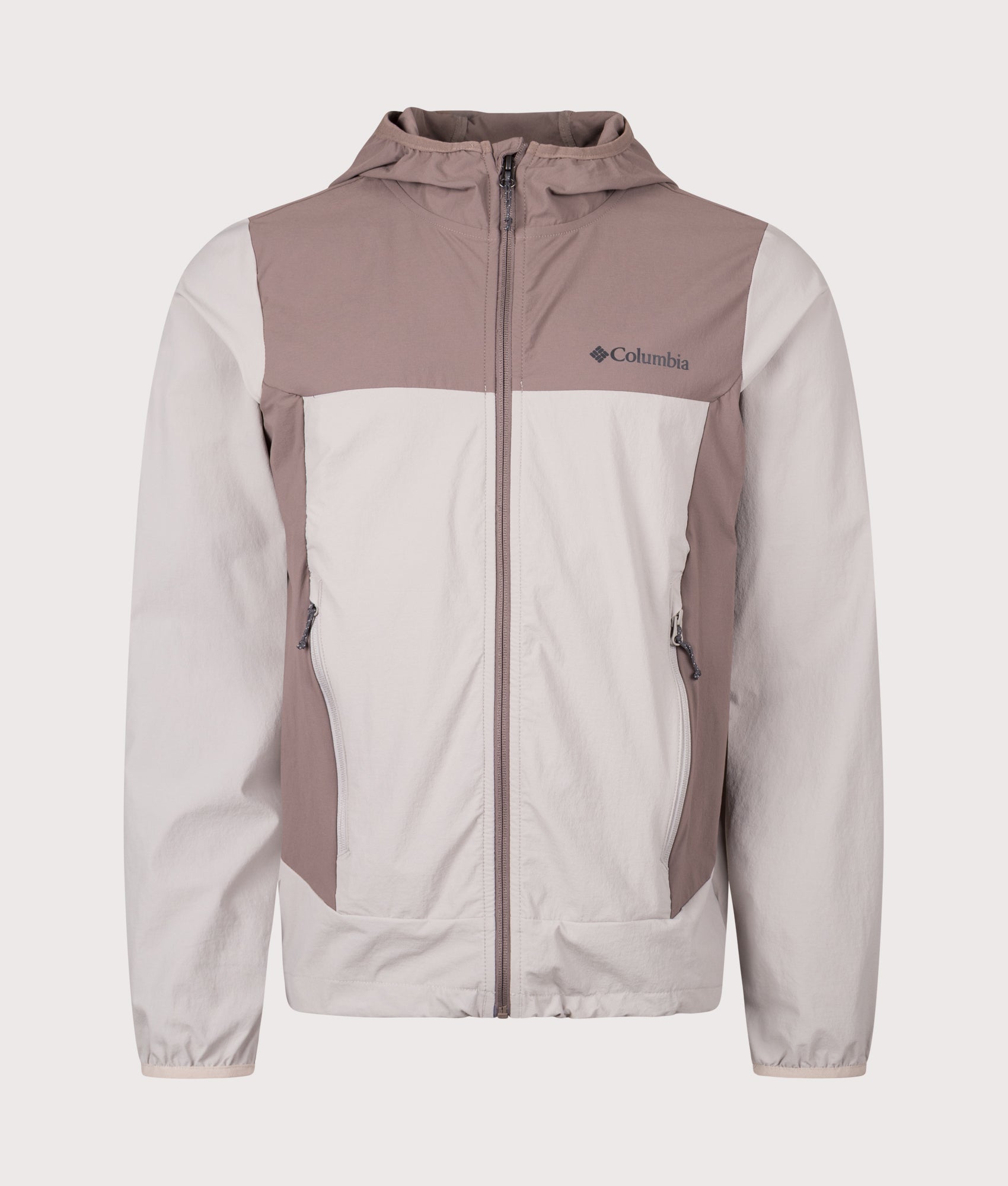 Columbia Heather Canyon II Hooded Jacket in Flint Grey/Iron at EQVVS Menswear. Front shot.