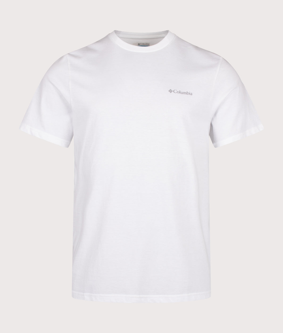 Columbia Regular Fit CSC Basic T-Shirt in White at EQVVS Menswear. Front shot.