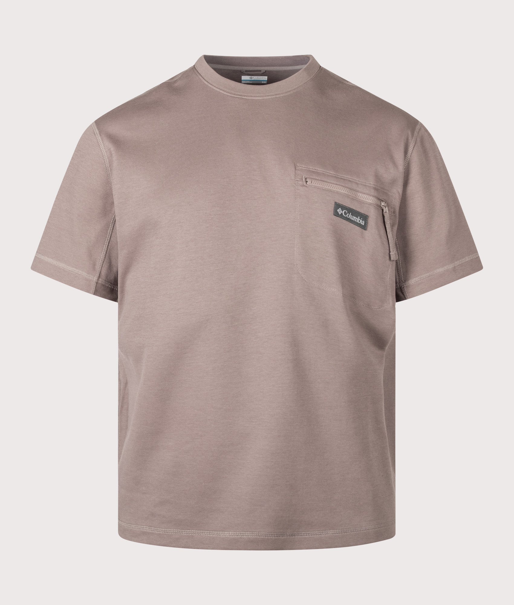 Columbia Echo Passage Crew T-Shirt in  Iron at EQVVS Menswear. Front shot.