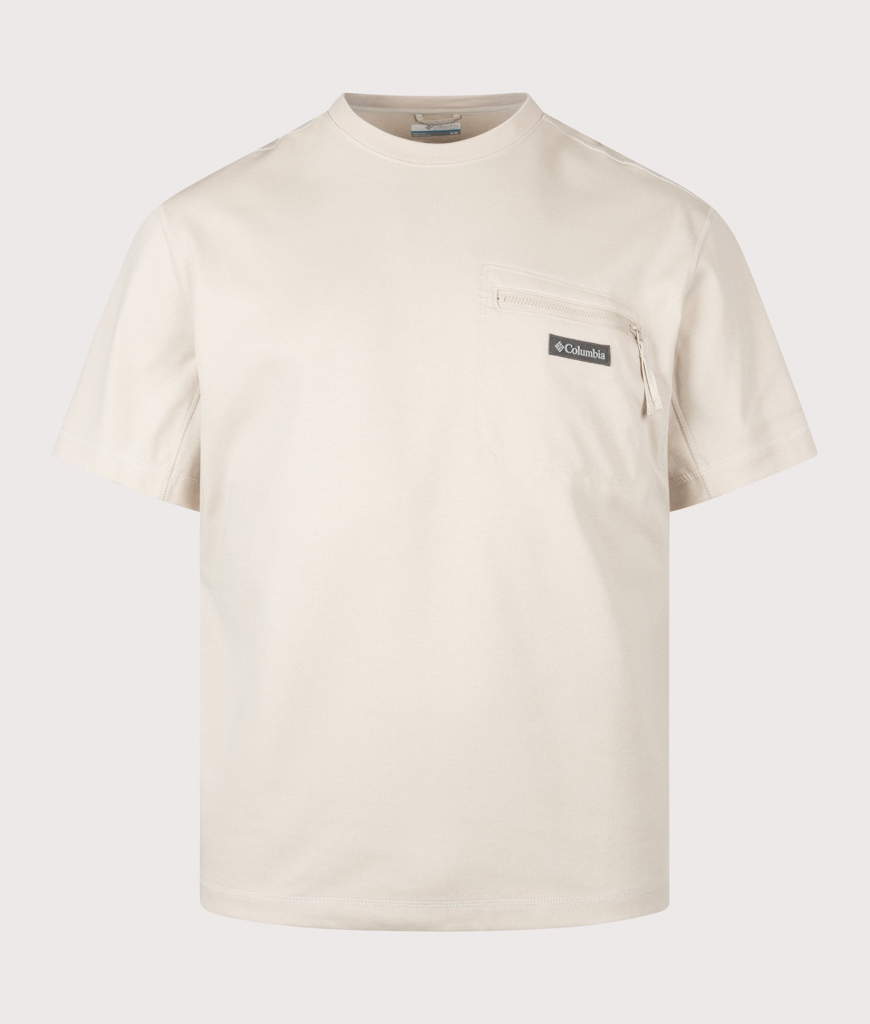 Columbia Echo Passage Crew T-Shirt in  Dark Stone at EQVVS Menswear. Front shot.