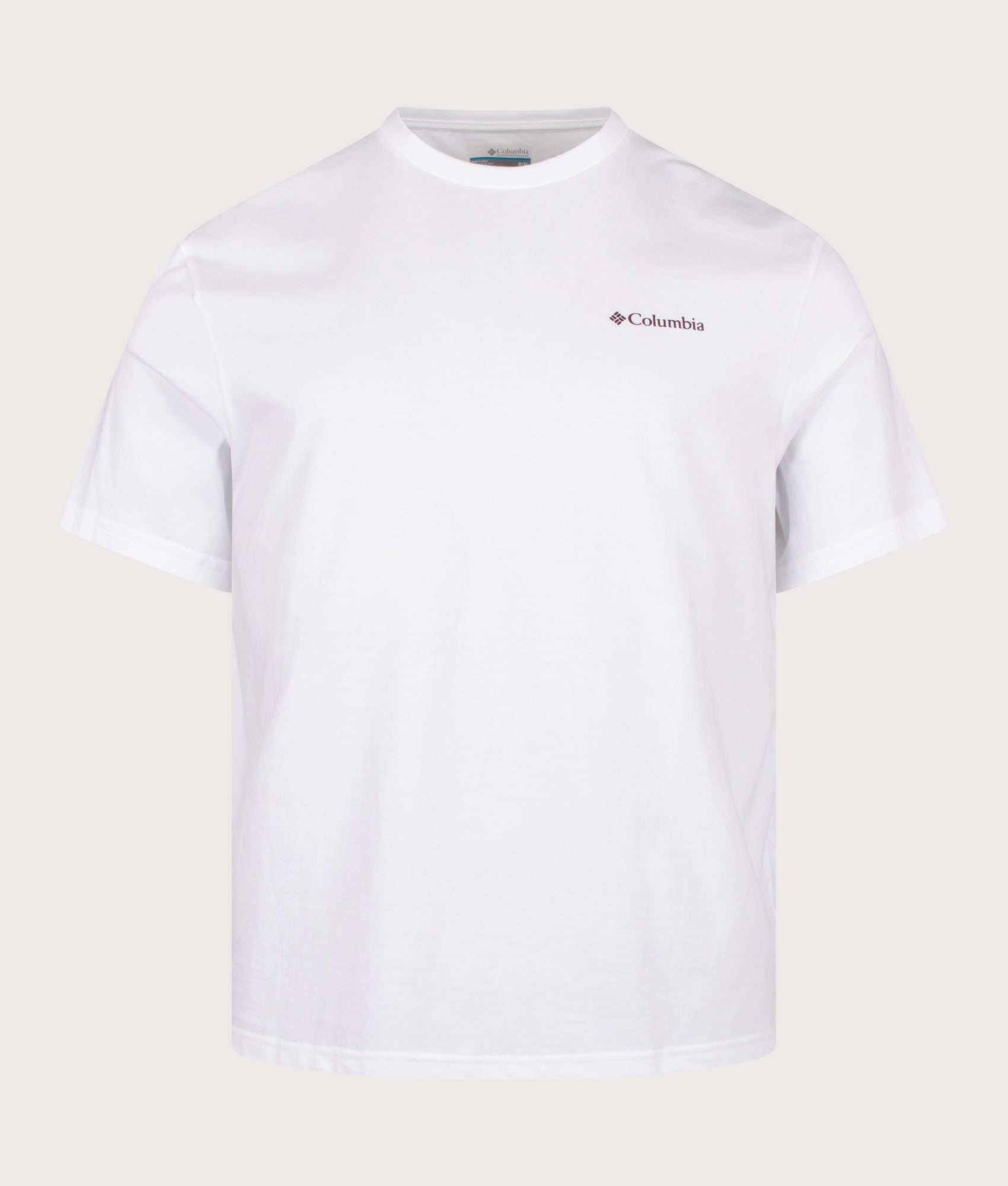 Columbia CSC Outdoor Back Graphic T-Shirt in White at EQVVS Menswear. Front shot.