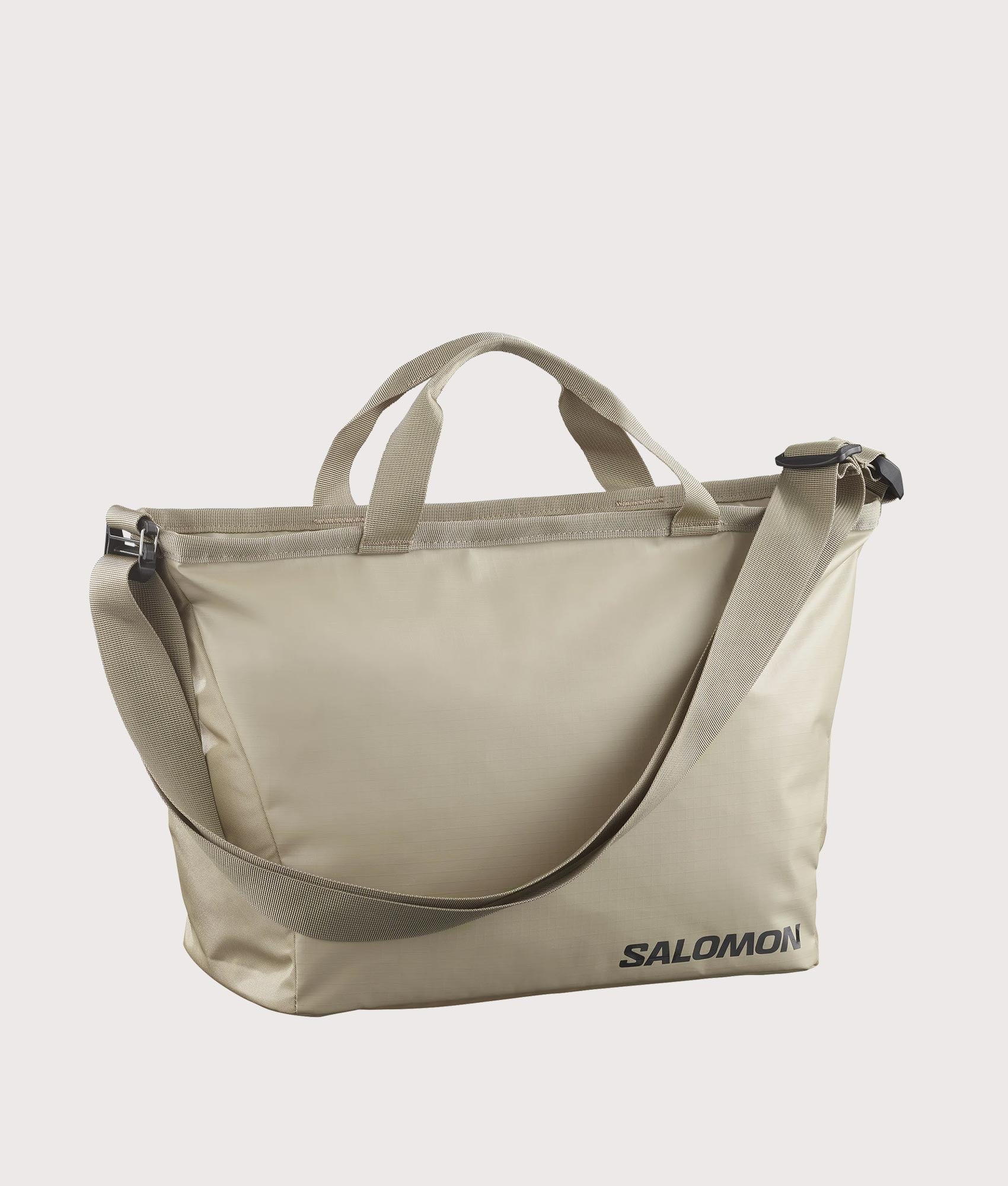 SALOMON Small Extended Tote Bag in Chinchilla and Fallen at EQVVS Menswear. Front shot.
