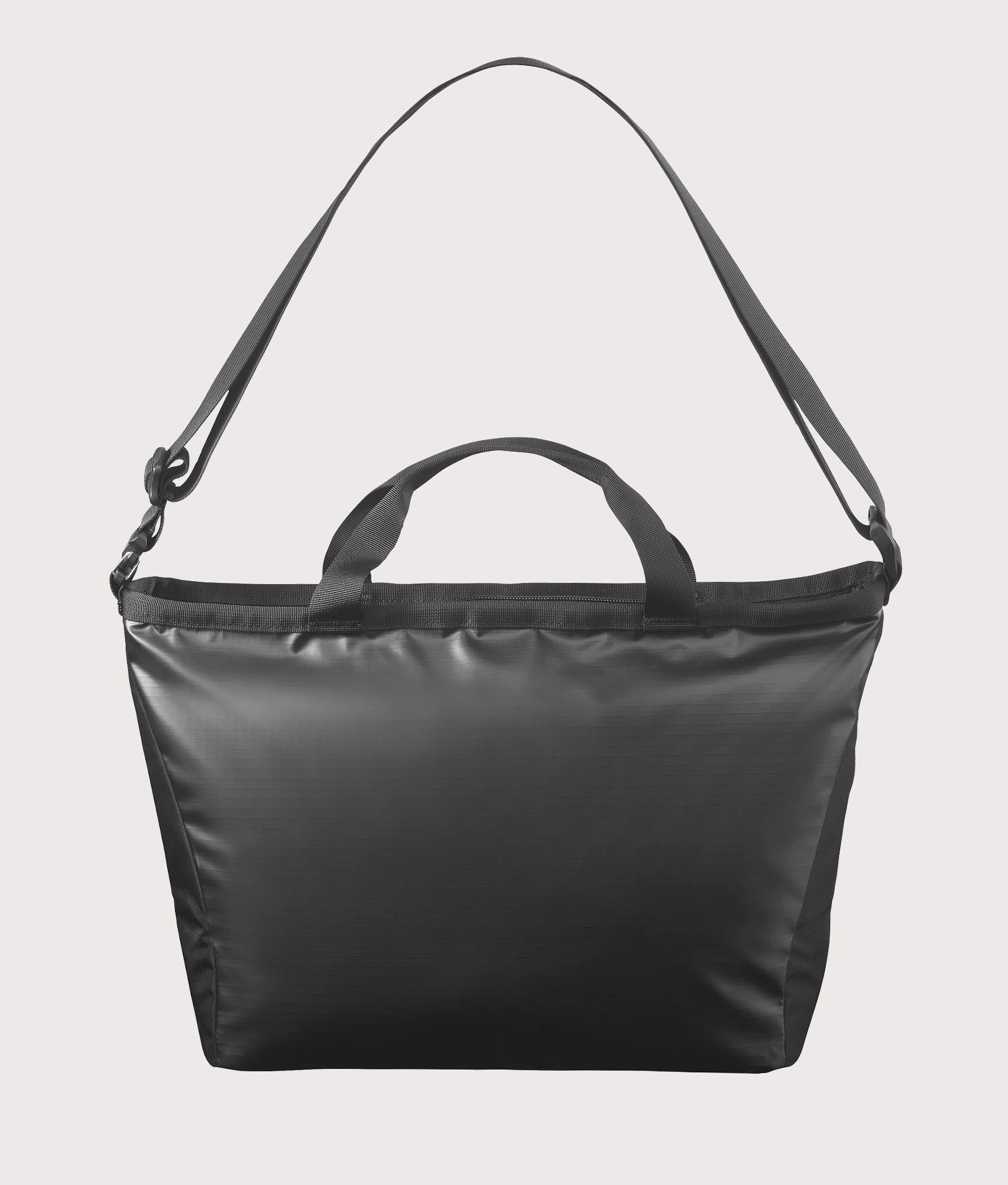 SALOMON Small Extended Tote Bag in Black at EQVVS Menswear. Back shot.