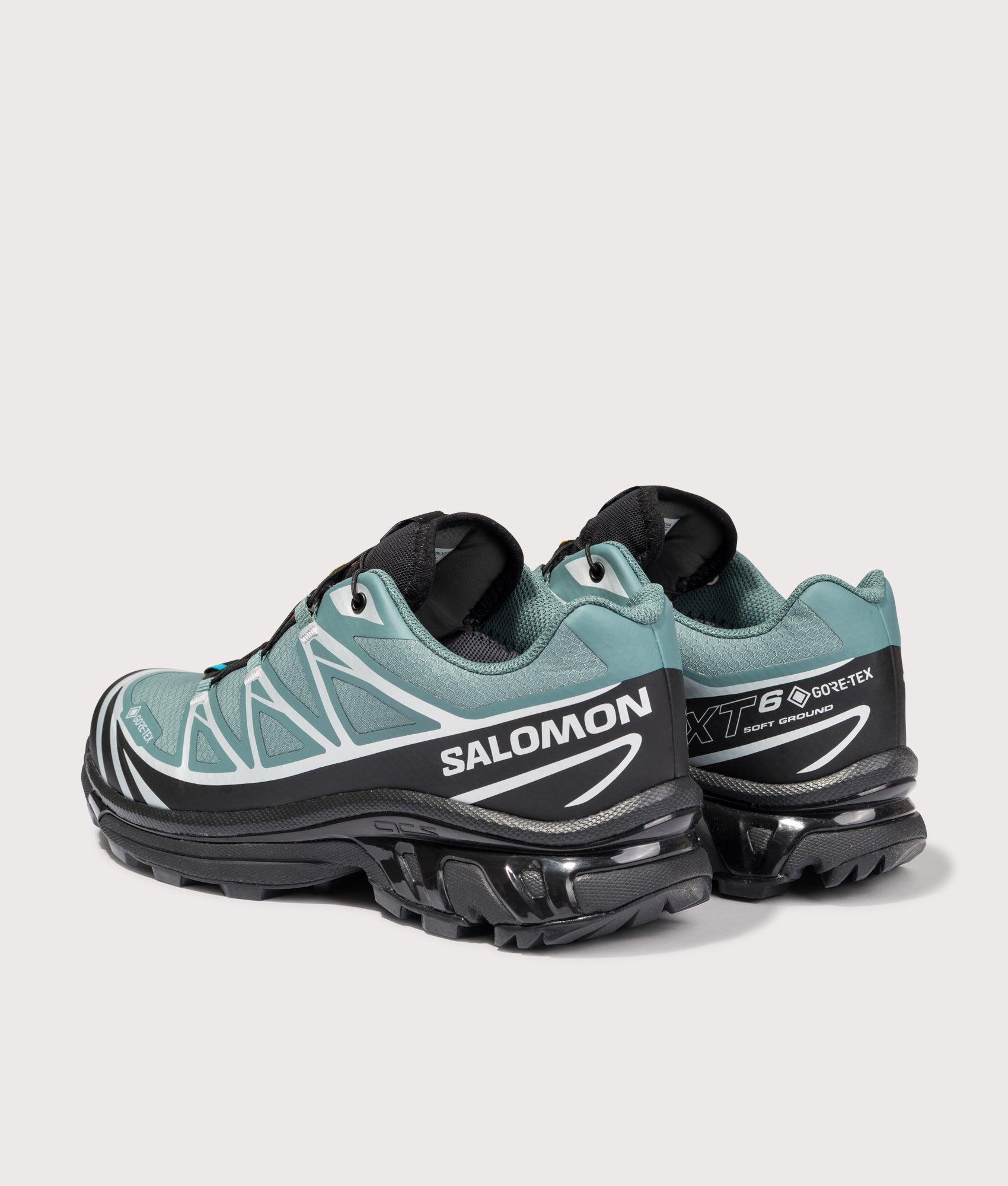 XT-6 GTX Sneakers by Salomon in North Atlantic. Shot by EQVVS. Back shot.
