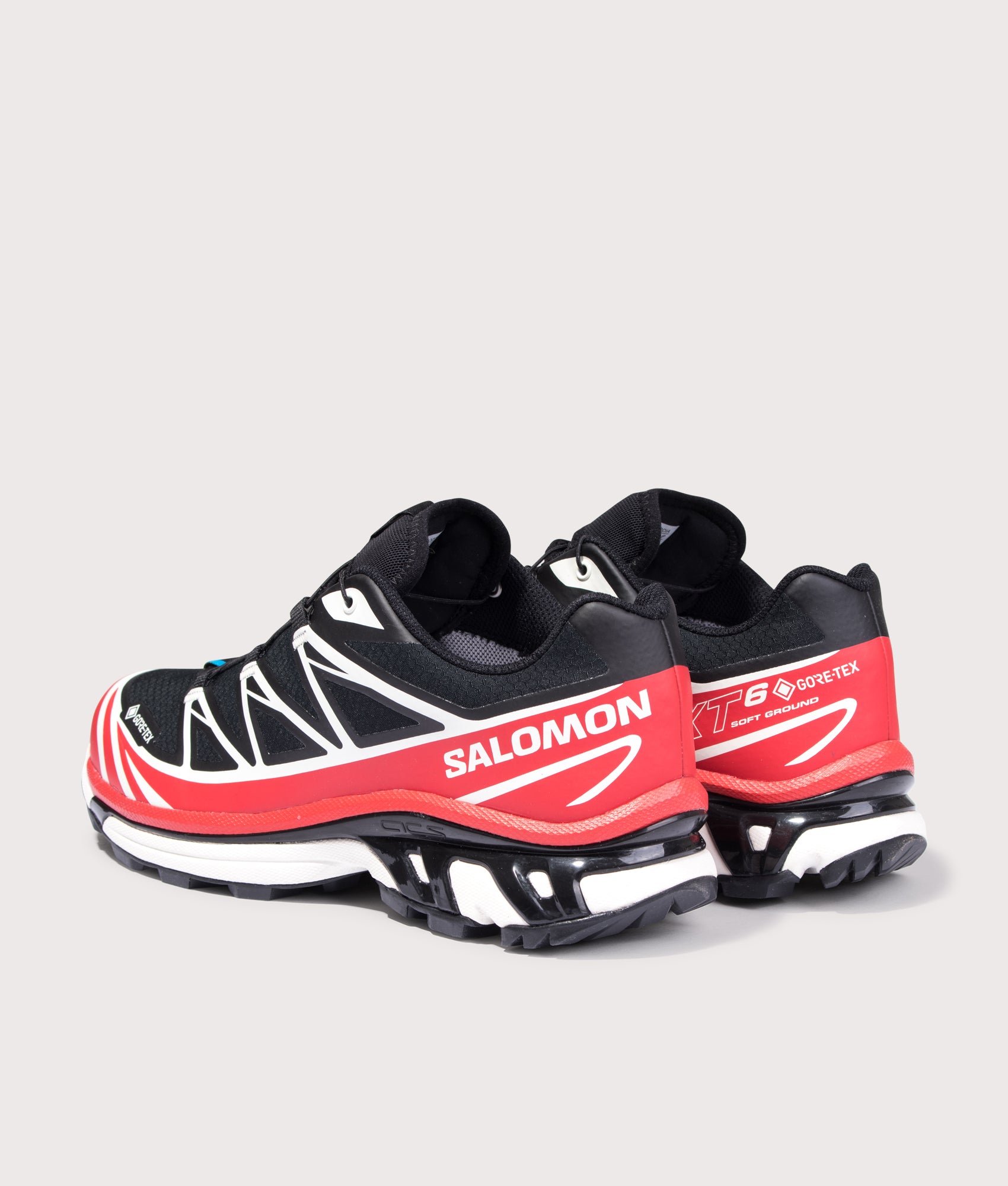 XT-6 GTX Sneakers by Salomon in Black. Shot by EQVVS. Back shot.
