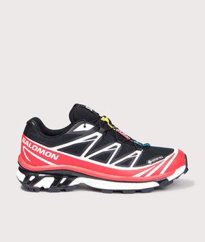 XT-6 GTX Sneakers by Salomon in Black. Shot by EQVVS. Front shot.