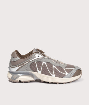 SALOMON XT-Whisper in White/Lunar Rock/FTW Silver at EQVVS Menswear. Side shot.